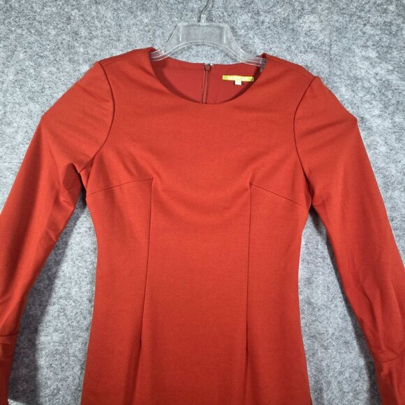 Gianni Bini The In Crowd Bell Sleeve Ruffle tiered Sophie Dress burnt orange 6 - Picture 3 of 9